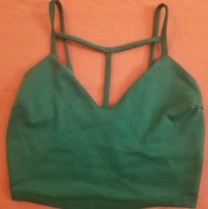 Green cage crop top